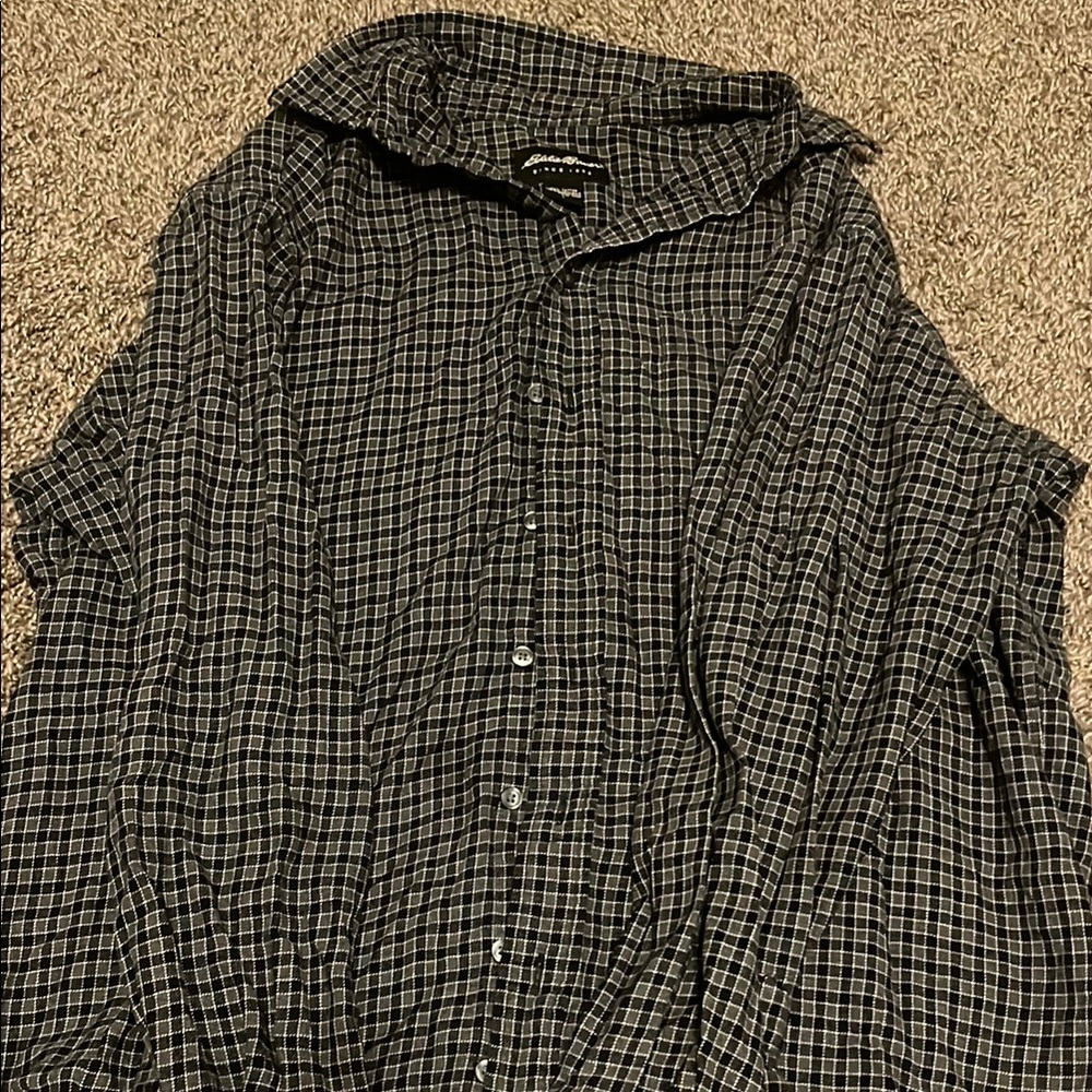 American Eagle Outfitters Black and White Plaid Shirt